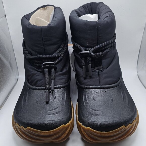 NIB Crocs Echo Boots Black/Gum 208716 Men's Size 11 Women's Size 13‎ - Picture 1 of 7